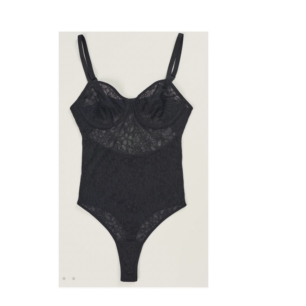 Else Black Lace Bodysuit. Size: M Cup 30C.